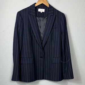 Reiss Women's Dark Blue Striped Blazer